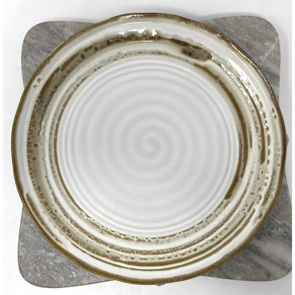Retroneu Stoneware Swirl Dinner Plate 10.75" 1319